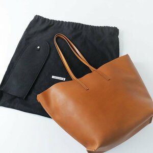 ミナペルホネン mina perhonen 極美品 2021AW sunny tote 小/キャメル レザー 牛革 トートバッグ 定価9.9万【2400013476225】