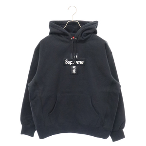 SUPREME シュプリーム 20AW Cross Box Logo Hooded Sweatshirt クロスボックスロゴプルオーバーパーカー ブラック