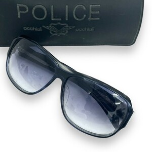 POLICE ポリス サングラス 眼鏡 小物 アイウェア ファッション ブランド S1702J 保存袋付き オーバル ブルー ウェリントン