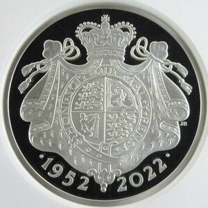 【最高鑑定】 ピエフォー 倍厚 2022 イギリス 5ポンド銀貨 エリザベス二世 即位70周年記念 NGC PF70 One of First 200 Struck モダンコイン