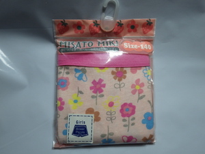 MISATOMIKI キッズ 女の子用 インナー ボクサーパンツ 140㎝ ガールズ ショーツ ピンク お花柄 