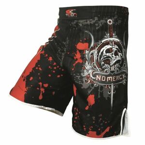 ファイトショーツ 格闘技 MMA ボクシング ハーフパンツ Lサイズ 海外ブランド 赤黒 新品