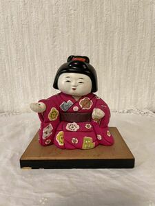 御所人形 女の子 座り ヴィンテージ 昭和初期 郷土玩具 置物 レトロ 日本人形 京人形 郷土人形 