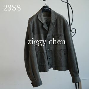 23SS ZIGGY CHEN パッチワークジャケット ジギーチェン 46 PATCHWORK UTILITY JACKET 定価24万 アルチザン