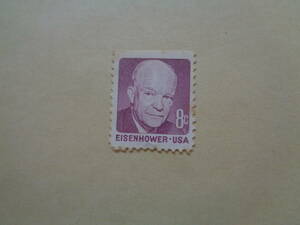 アメリカ切手　1971年　Dwight David Eisenhower　ドワイト・デイヴィッド・アイゼンハワー　第34代大統領　　8c