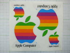 ☆Apple Computer（アップルコンピュータ）ロゴ レインボーカラー シールステッカー 初期　90年代前半