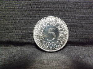 ドイツ　5マルク　1973年　外国コイン　銀貨