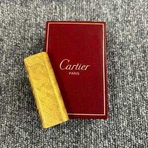 【125467】訳あり Cartier カルティエ ガスライター ゴールド 喫煙具 箱付き 着火あり