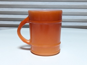 ファイアーキング バレルマグ 樽 マグカップ ミルクガラス オレンジ