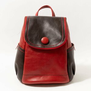 da-na ダーナ リュックサック レッド 赤 ダークブラウン こげ茶 レザー 本革 日本製 レディース レトロ 小さめ カジュアル bag 鞄