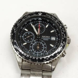 45787-520　SEIKO セイコー 腕時計 SND253P1 7T92-0CF0 ブラック シルバー ウォッチ クロノグラフ カレンダー送料520円～　junk品