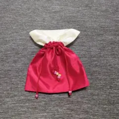 韓国刺繍　巾着袋