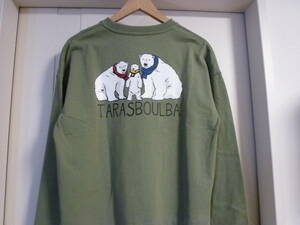 [即決]TARAS BOULBA タラスブルバ ヘビーコットンロングTシャツ バックプリント ホワイトベア Mサイズ ミント☆タグ付き・新品・未使用★