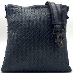 1円～【美品】BOTTEGA VENETA ボッテガヴェネタ ショルダーバッグ ビジネスバッグ 大容量 A4可 イントレチャート メンズ ブルー 青