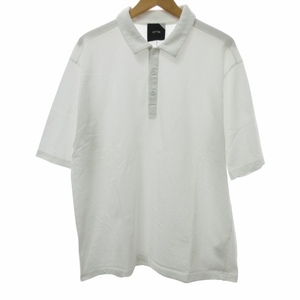 エイトン ATON 近年モデル ポロシャツ カットソー 半袖 日本製 KK AG IM 5042 ホワイト 白 04 約Mサイズ 0329 メンズ