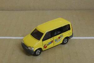 【中古品】トミカタウン人形セット　キャンピングカーセット　ホンダ　ステップワゴン1987　車のみ　黄　1/64 中国製