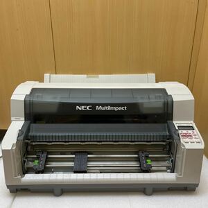 YK5760 NEC MultiImpact 700XAN 水平型ドットプリンタ LAN/パラレル接続 通電のみ確認　現状品　0801