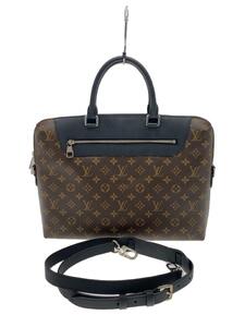 LOUIS VUITTON◆2)ポルト・ドキュマン・ジュールNM_モノグラム・マカサー_BRW/M54019/PVC/BRW