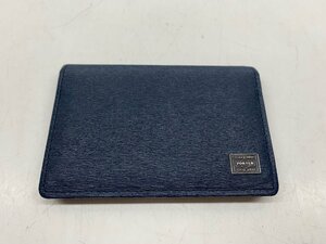 PORTER ポーター カレント カードケース 名刺入れ ロゴ型押し ネイビー