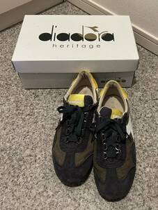 diadora heritage ディアドラ ヘリテージ US5 UK4.5 23cm EQUIPES SW18 burnt olive/white