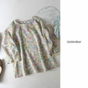 超美品☆ゴールデンベア GoldenBear☆洗える 花柄シアーブラウス Lサイズ☆M-B 1747