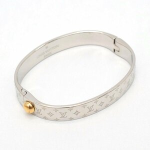 LOUIS VUITTON ルイヴィトン カフ ナノグラム ブレスレット バングル M00250 サイズ:M モノグラム シルバーカラー アクセサリー [H205939]