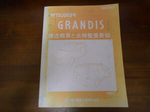 A8999 / GRANDIS 構造概要と点検整備要領　 グランディス NA4V 