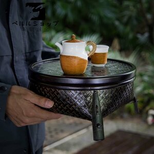 收納盒 茶盤 茶具 雜物收納籃 水果籃 茶道具籠 茶托 茶道セット 竹の編 工芸品