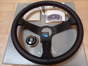 ★美品　 NARDI SPORTS TYPE ラリー 34パイ　N761 正規品　レッドステッチ　ステアリング 　ディープコーン 　ナルディ