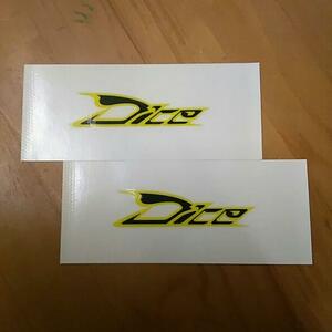 人気ゴーグルブランド DICE (ダイス) 黒/黄 シートステッカー ミニ２枚