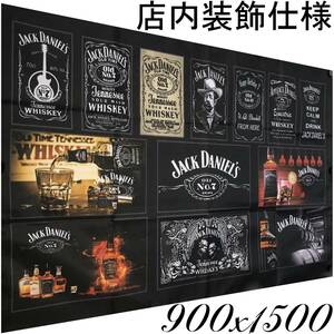 ★室内装飾仕様★ J04B JACK DANIEL’S ジャックダニエル旗 インテリア ガレージ雑貨 アメリカ雑貨 パブグッズ バー フラッグ ポスター