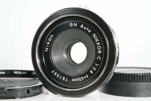 良品 希少 Nikon GN Auto Nikkor C 45mm f2.8 Ai改 標準 単焦点 パンケーキ マニュアル オールドレンズ