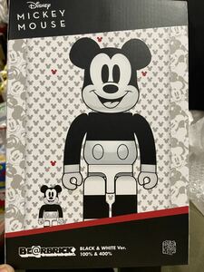 BE@RBRICK MICKEY MOUSE (B&W Ver.) 400％ ベアブリック ミッキーマウス MEDICOM TOY Black White