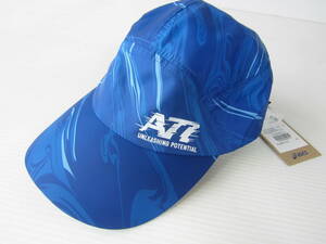 新品◆アシックス asics キャップ フリー 帽子 ブルー青 ランニング ジョギング ウォーキング スポーツ ゴルフ テニス / MバイザーL