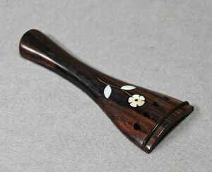 ▲テールピース Round型 Shell Flower RoseWood 4/4