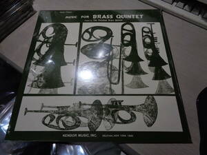 未開封/ポツダム・ブラス・クインテット,THE POTSDAM BRASS QUINTET/MUSIC FOR BRASS QUINTET(USA/KENDOR MUSIC:KE 22174 STILL-SEALED LP