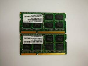 保証あり PANRAM製 DDR3 1600 PC3-12800 メモリ 8GB×2枚 計16GB ノートパソコン用