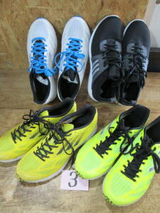 ★0426★③adidas 26㎝ 4足 未使用&USED adizero Feather RK2 アディダス アディゼロ フェザー RK2/Cloudfoam シューズ ランニング 軽量★