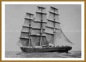 カティーサーク 1869年 帆船 イギリス Cutty Sark 【額縁印刷】 新素材壁紙ポスター 特大805×585mm （はがせるシール式） 011SGE1