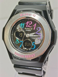 1円スタート【美品/稼働】CASIO Baby-G ベビーG 腕時計　BGA-101-1BJF　マルチカラーダイアルシリーズ　レディース