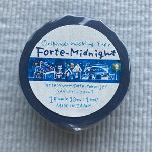 mt カモ井　フォルテ　ミッドナイト　植物　家　三日月　流れ星　建物　夜空　マスキングテープ　マステ maskingtape カモイ　送料120円〜