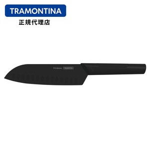 TRAMONTINA　万能包丁（三徳包丁）ニグマブラックナイフ 全長29.5cm 刃渡り7インチ(約16cm) トラモンティーナ