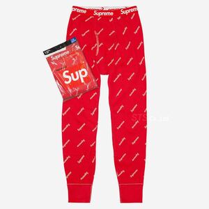 Supreme / Hanes Thermal Pant (1 Pack) Red ヘインズ シュプリーム　サーマル　パンツ　ヘインズ　L