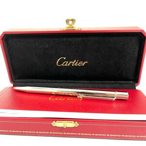 １円スタート Cartier カルティエ ボールペン マスト ドゥ ツイスト式 シルバー 筆記用具
