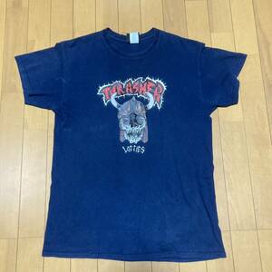 ★レア! Thrasher Tシャツ Lotties Tee Navy ネイビー(M)LOTTIES SKATE SHOP スケボー SKATE SK8 ハードコア パンク HIPHOP スラッシャー