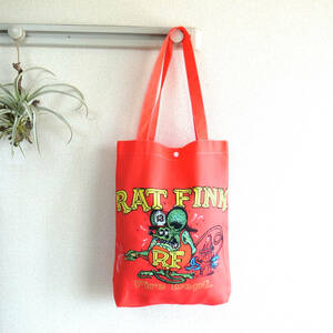 ラットフィンク トートバッグ RATFINK メンズ レディース かばん totebag. レッド