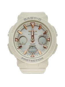 CASIO◆ソーラー腕時計・Baby-G/デジアナ/-/ホワイト/BGA-2500-7AJF