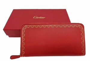 未使用品！Cartier【カルティエ】L3001709 ガーランド ドゥ カルティエ レザー ラウンドファスナー長財布 （4494）