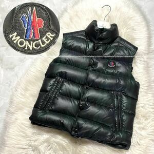 本物 国内正規品 モンクレール CORBIER チェック柄 ダウンベスト 濃緑 0 MONCLER ジレ ジャケット