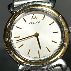 良品 SEIKO セイコー CREDOR クレドール 18K 42.3g 5A70-0040 腕時計 クオーツ アナログ ステンレススチール ゴールド 新品電池交換済み